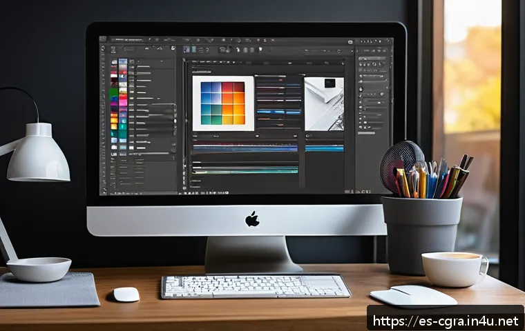 컴퓨터그래픽스운용기능사 실기 시험 체크리스트 - A professional graphic designer’s digital workspace featuring a modern computer screen displaying Ad...